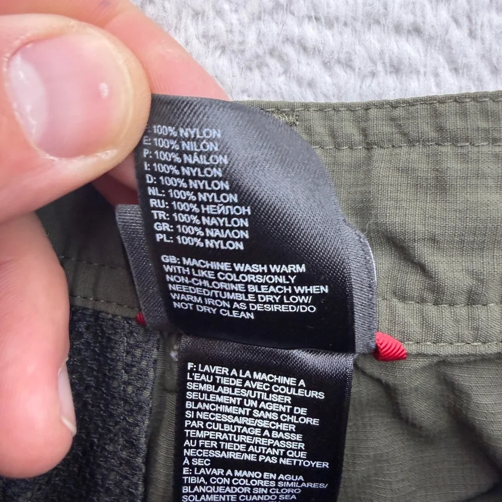 The‎ North Face Mens Horizon Cargo Shorts Olive Green Hiking Ripstop Size 32